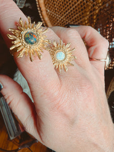 PURITY opal sun statement ring