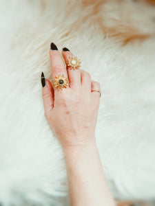 PURITY opal sun statement ring