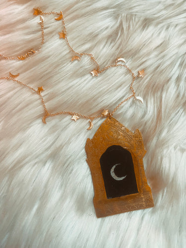 WANING CRESCENT portal necklace