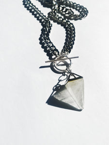 HEAVY METAL quartz pendulum necklace