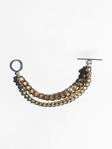HEAVY METAL double chain link bracelet