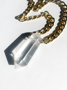 HEAVY METAL crystal quartz necklace