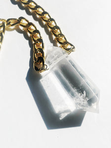 HEAVY METAL crystal quartz necklace