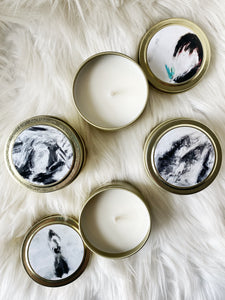 LIGHT A MATCH + STRIKE A CHORD set of 4 candles