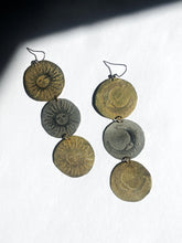 Load image into Gallery viewer, AMULETS + TALISMANS sun and moon earrings
