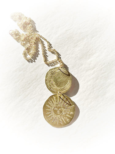 AMULETS + TALISMANS sun and moon necklace