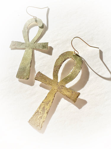 AMULETS + TALISMANS ankh earrings