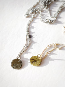 AMULETS + TALISMANS delicate yin yang necklace