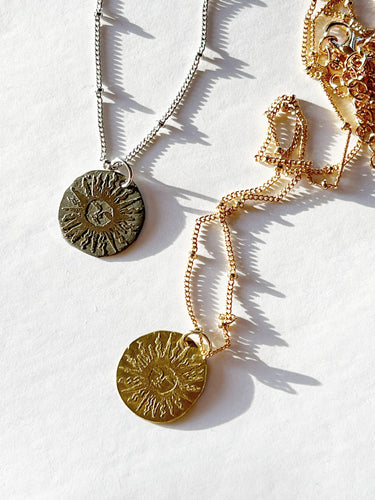 AMULETS + TALISMANS delicate sun necklace