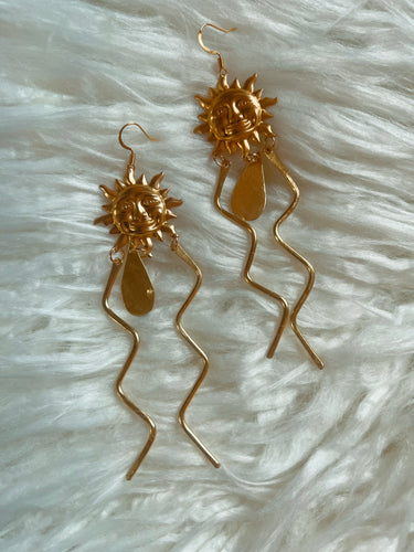 RA sun drop earrings