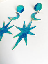 Load image into Gallery viewer, DREAMGAZE patina moon and star earrings