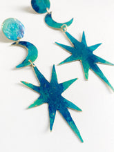 Load image into Gallery viewer, DREAMGAZE patina moon and star earrings