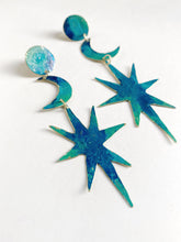 Load image into Gallery viewer, DREAMGAZE patina moon and star earrings